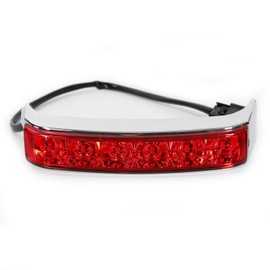 JXWNDPK 2pcs Tail Light Rear Left Right Side Chrome Housing Red Lens Saddlebagtail Run Brake Turn Light Lamp