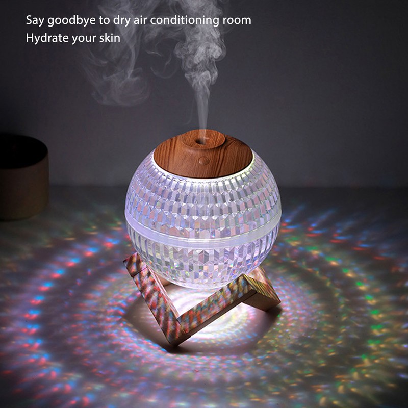 Mini Humidifier Night Light Crystal Ball 2.2w 350ml RGB USB