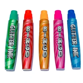 Thomas & Anca Club Supplies Ltd Pack Of 5 Glitter Bingo Dabbers - 15ml Each Dabber Marker Pen