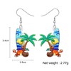 DALANE Acrylic Fun Exotic Hawaii Tropical Island Coconut Tree Earrings