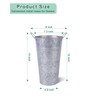 12 Inch Galvanized Metal Vases for Flowers - 6 Pcs