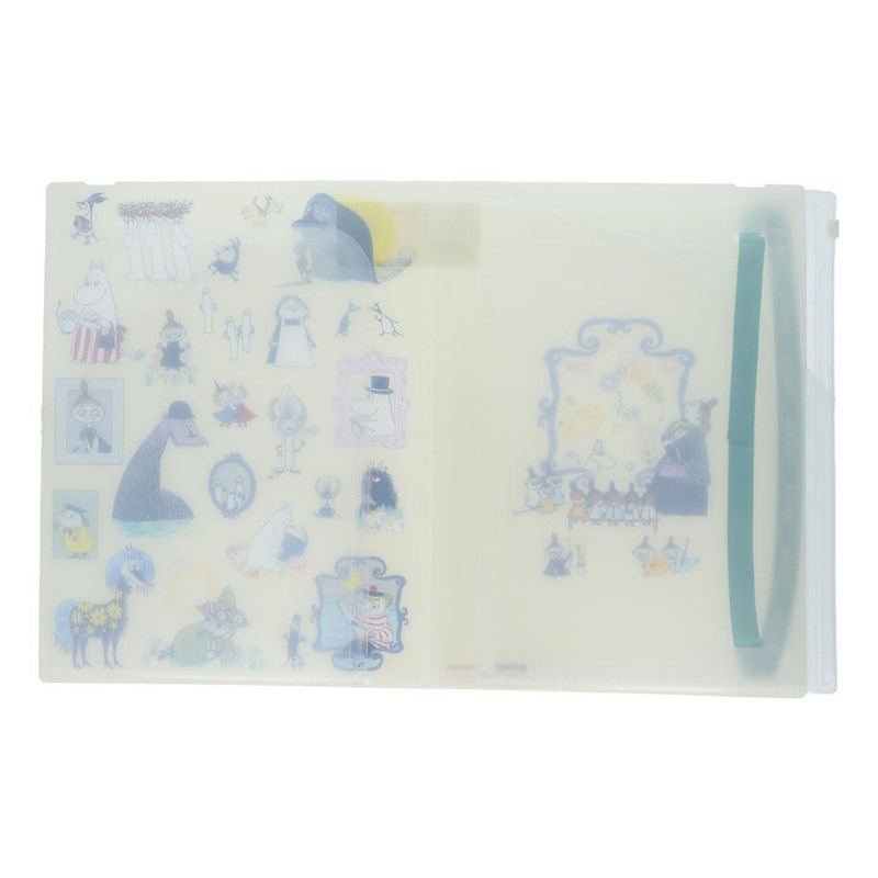 Sun-Star Stationery S2176602 Moomin Goods, Clear File, Multi-functional, Elastic Band,