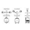 1 PAIR (2pcs) ACRYLIC TUNNELS Double Flare Gauges Solid Saddle