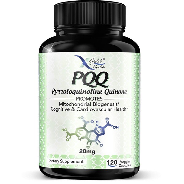 PQQ Supplement Veggie Capsules (Pyrroloquinoline Quinone), 99,7%+ Highly Purified - Promotes Mitochondrial Biogenesis, Energy Optimizer, Heart Health, Cognitive Function & Sleep Support (120 CT)