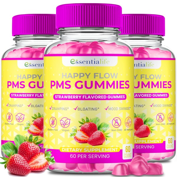 PMS Gummies - Happy Flow PMS Support Supplement for Women