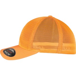 Flexfit Unisex 360-flexfit 360 Omnimesh Baseball Cap, Neon Orange, S-M UK
