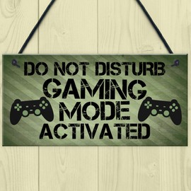 RED OCEAN Gaming Sign Do Not Disturb Plaque Gamer Gift Boys Bedroom Decor Gift For Gamer Plaque