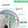 YNL Curved Shower Curtain Rod 35-82In(2.9-6.8Ft), Brushed Nickel Rounded Rustproof