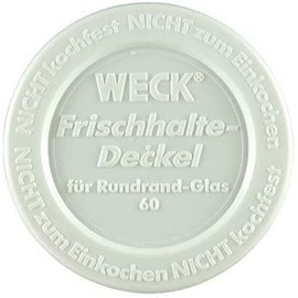 WECK 24020024 Frischhaltedeckel für Weck Rundrandgläser 60mm (5er Pack) RR60