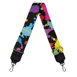 Wideasale Colorful Ink Wide Purse Strap Replacement Shoulder Crossbody Bags Handbags Strap Accessories 29.9-50.3"