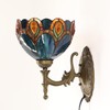 HWDFEI Tiffany Sconce Lamp Stained Glass Wall Lamp,8X10.5X11 Inch Plug