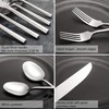 Kelenfer Flatware Set Stainless Steel Silverware Set Cutlery Set Hexagon