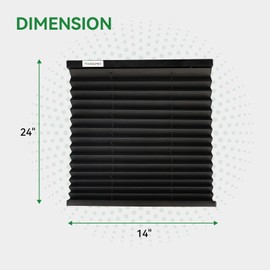 RVINGPRO RV Blinds for Camper Windows, Camper Replacement Blinds, Privacy Protection, RV Window Shades for RV, Camper, Travel Trailer, Black (14" W x 24" L)