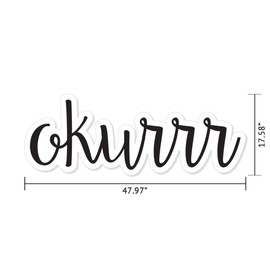 MightySkins Peel and Stick Art Removable Nature Lover Cute VSCO Girl Dorm Room Decor 48" Okurrr Sticker Vinyl Wall Decals