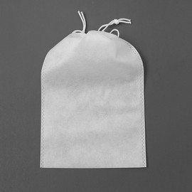 20-Piece Set Double Drawstring Non-Woven Pouch (22x32cm) - White 14 days lead time, 25x30 White