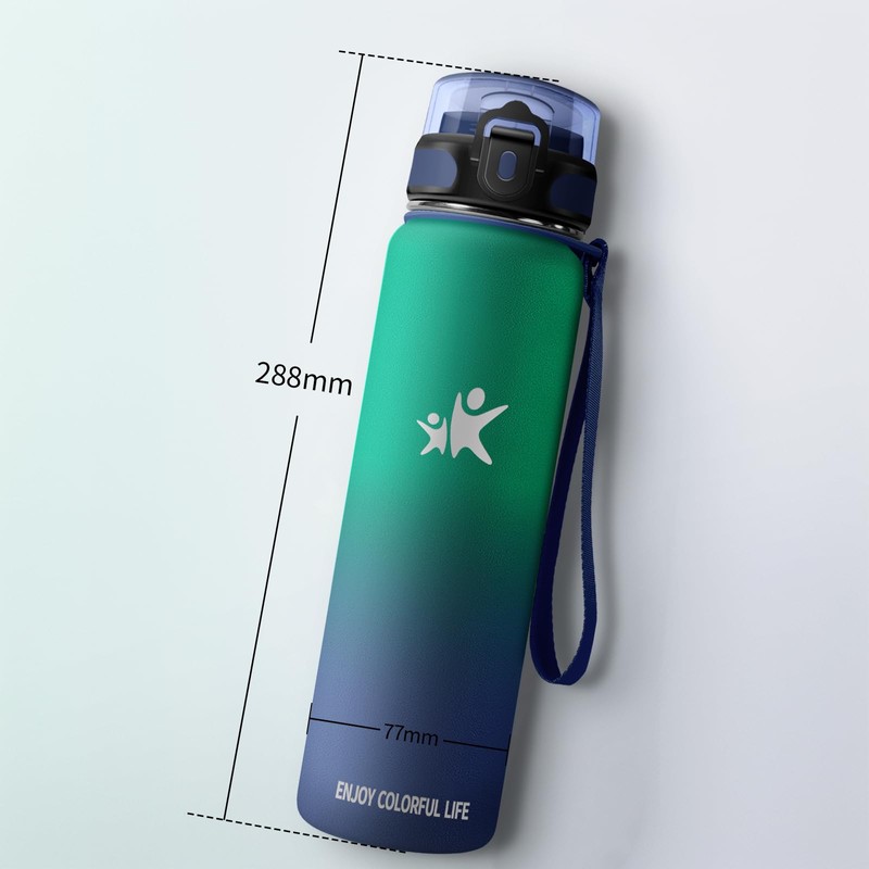 KollyKolla Stainless Steel Drinking Bottle, 1 Litre, Thermos Flask with