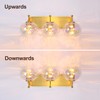 Wrlmfy 23" Brushed Gold Vanity Light Stained Hammered Glass Wall