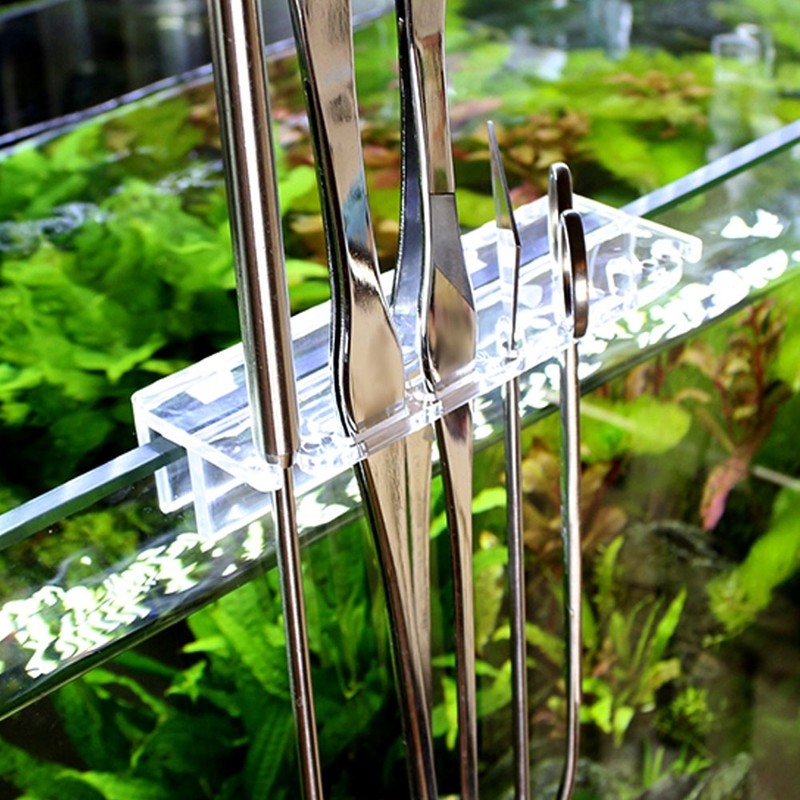 Acrylic Transparent Aquarium Fish Tank Water Plant Maintenance Tools Holder
