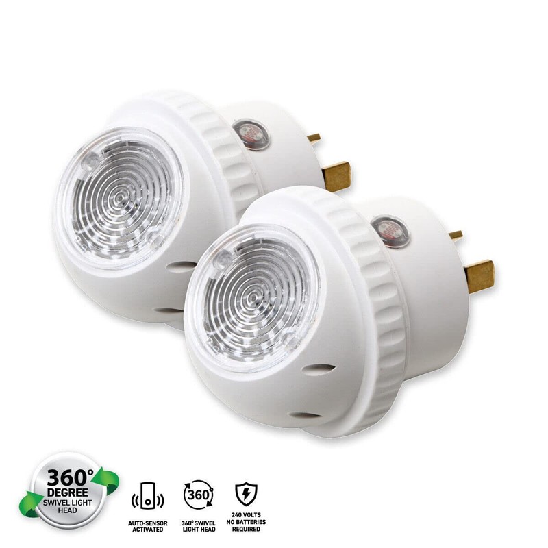 LED Night Light Plug in Auto Sensor Swivel Head