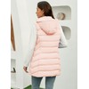 MODERN BUBBLE Long Puffer Vest for Women with Hood Thickened