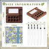 Qilery Mini Portable Watercolor Palette Set Wooden Grid Paint Box