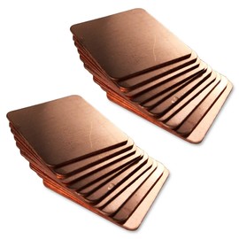 Copper Platelets [20 x 20 x 0.5 mm] [Pack of 20] Copper Pad Heatsink | Suitable for GPU RAM SSD VRAM VRM Control Boards Electronics LED SMD IC