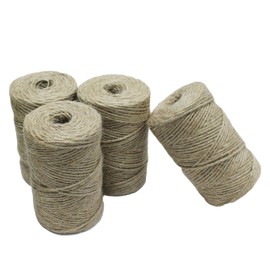 Gardzen Nature Jute Twine 4-Pack, Each Roll is 328 ft, Natural 3Ply Twisted String Rope for Toys Craft Gift DIY Gardening