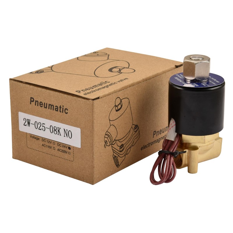Heschen Brass Solenoid Valve 2W-025-08K Direct Acting 24V PT1/4 Normally