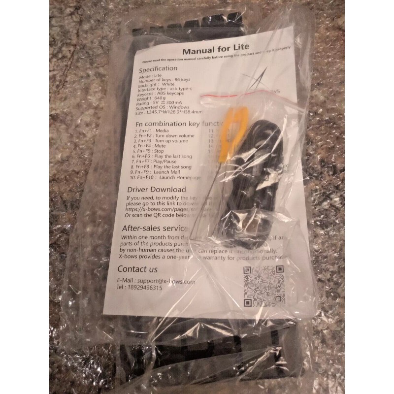 X-Bows Lite Ergonomic Mechanical Gaming aluminum Backlight Programable keyboard!