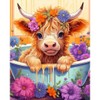 BEAYIOU Cow Diamond Painting Kits for Adults Beginners - Flower