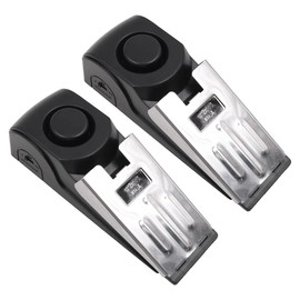 Tiardey 2 Pack Door Stop Alarm Portable Wedge-Shaped Door Security Stopper Alarm with Non-Slip Rubber 120dB Siren Adjustable Sensitivity Suitable for Home Hotel Intruder Alert Detection