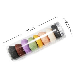 SAFIGLE 8pcs Natural Sponge Facial Cleansing Puff Scrubber Face Washers Exfoliating Sponges