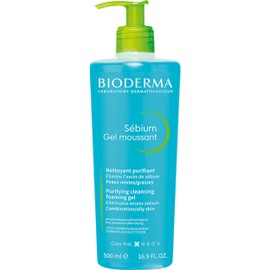 Bioderma - Sébium - Foaming Gel Pump - Cleansing and Make-Up Removing - Skin Purifying - for Combination to Oily Skin 16.91 Fl Oz (Pack of 1)