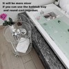 42" transaprent Bathtub Caddy with Silver Handle for Luxury Bathroom