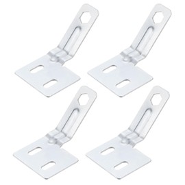 uxcell Bifold Door Hardware, 4-Pack Bi-Fold Door Surface Aligner, Bifold Closet Door Hardware Repair Part Kit for Sliding Wardrobe Doors Folding Door, Silver