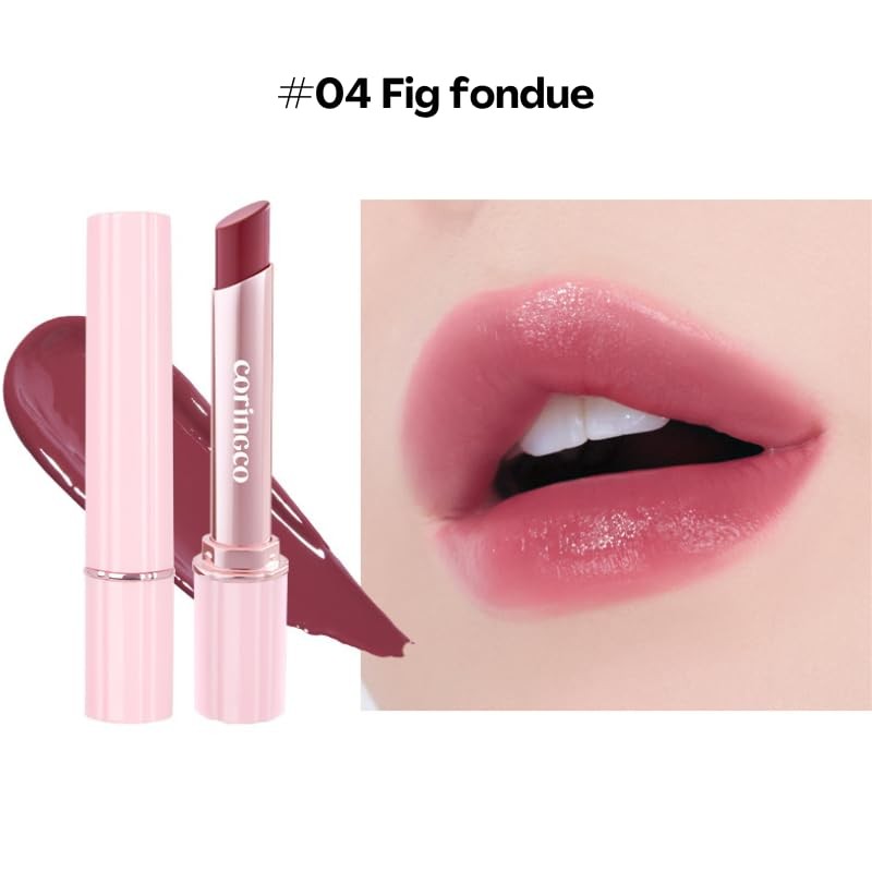 CORINGCO Pink Churros Plumping Glossy Lip Lipstick (Fig, 2g)