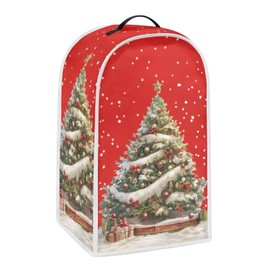 PJHEQOXE 2024 Christmas Red Blender Cover, Universal Size, Polyester, Water Repellent, Protects Food Processor, Christmas Home Decoration