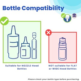 Dispensador Gotas Ojos Solo Apto Botellas Tubo Boquilla Reutilizables Ayuda Aplicador Más Parpadeo Involuntario Azul
