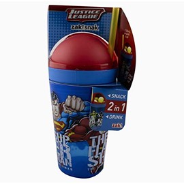 Zak Designs Justice League Snak Tumbler, 280 ml Capacity