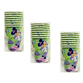 Unique Minnie Party Supplies Bundle Pack includes 24 Party Paper Cups (Bundle for 24)