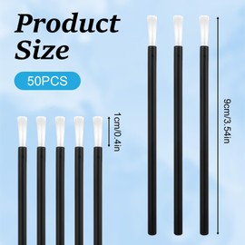 Mabor 50Pcs Disposable Makeup Lip Brushes Mini Paint Brushes for Cookies Disposable Nail Polish Brush Paint Your Own Cosmetic Lip Brush Wands