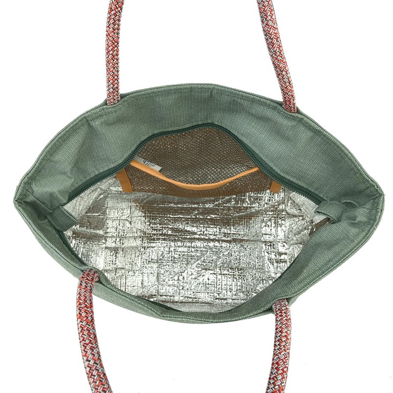 Kusuguru Japan Cat Lunch Bag, green