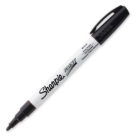 Sharpie Oil-Based Paint Marker: Fine Point 2-Pack Set: 1 Black and 1 White (Fine) Plus Bonus of Emoji printed notepad