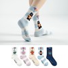 kikiya socks Women Cute Crew | 5 Pairs Cute Animal