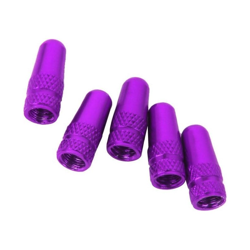 5 x Purple Bicycle Presta Valve Caps Bicycle Valve Caps