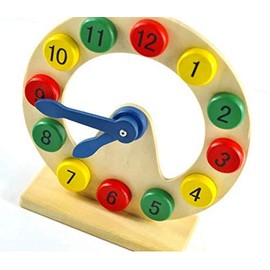 Educational Toy, Cognitive Clock, Toddler, Children, Education, Study Toy, Manual, Visual Recognition, Cognitive, Wooden Clock, Brain Activation