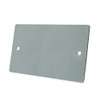 AET FSC2GBP Satin Chrome Flat Double Electrical Blanking Plate 2-Gang,