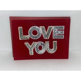 Papyrus Valentine's Day Card | Love You Velvet Velour Sequins