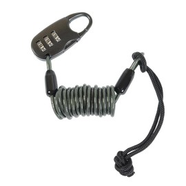ORANGE Coil Lock Leash Anti-Theft Wire Lock 150634 4004 (Black/FF/Men's, Lady's, Jr)
