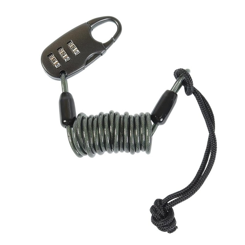 ORANGE Coil Lock Leash Anti-Theft Wire Lock 150634 4004 (Black/FF/Men's,